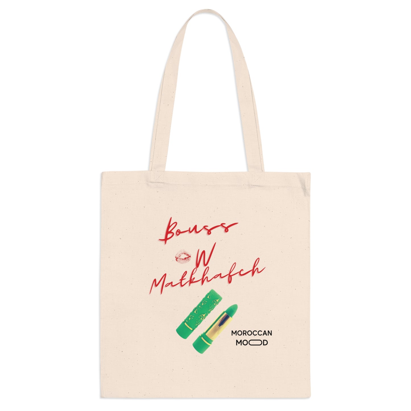 👜 Tote Bag en Coton Bouss w Matkhafch - Élégance & Praticité aux Couleurs du Maroc 🇲🇦