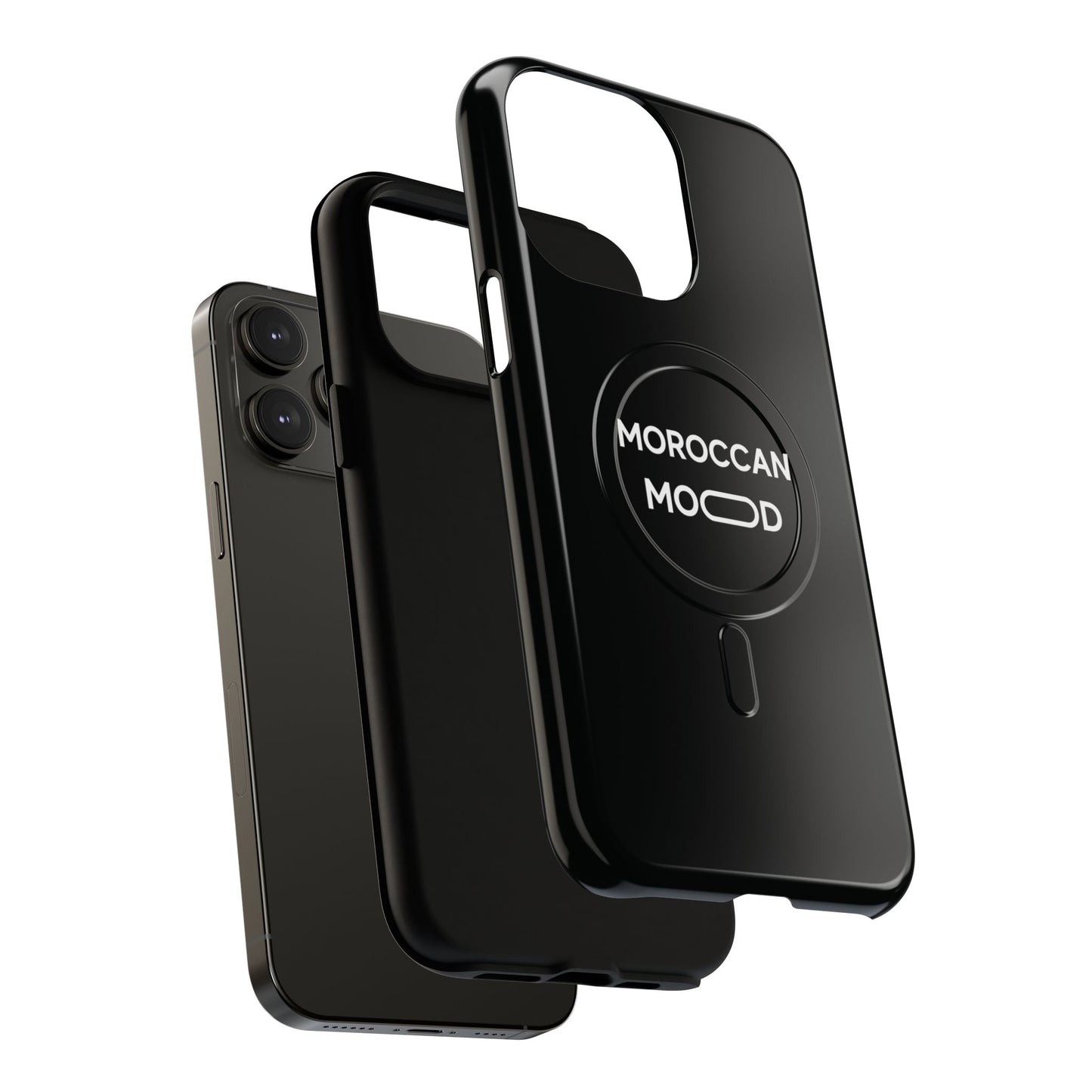 📱 Coque Magnétique Renforcée Noire – Moroccan Mood