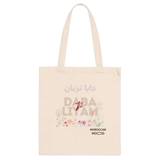 👜 Tote Bag en Coton Daba Tzyan - Élégance & Praticité aux Couleurs du Maroc 🇲🇦