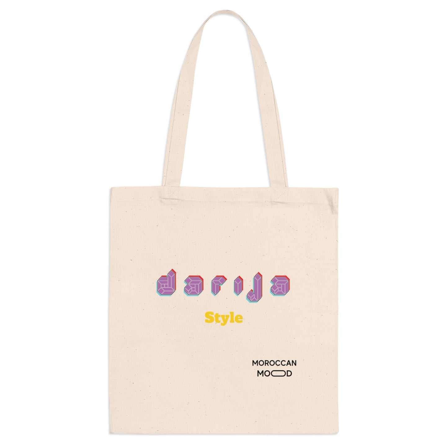 👜 Tote Bag en Coton Darija Style - Élégance & Praticité aux Couleurs du Maroc 🇲🇦