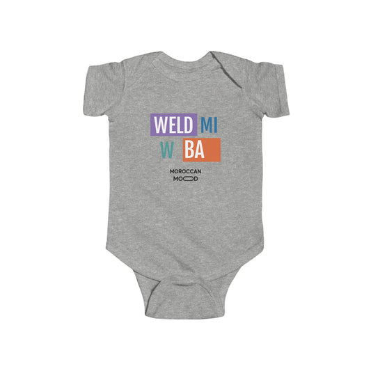 👶 Body Bébé Weld Mi w Ba Humour Marocain - Confort, Style et Bled Vibes