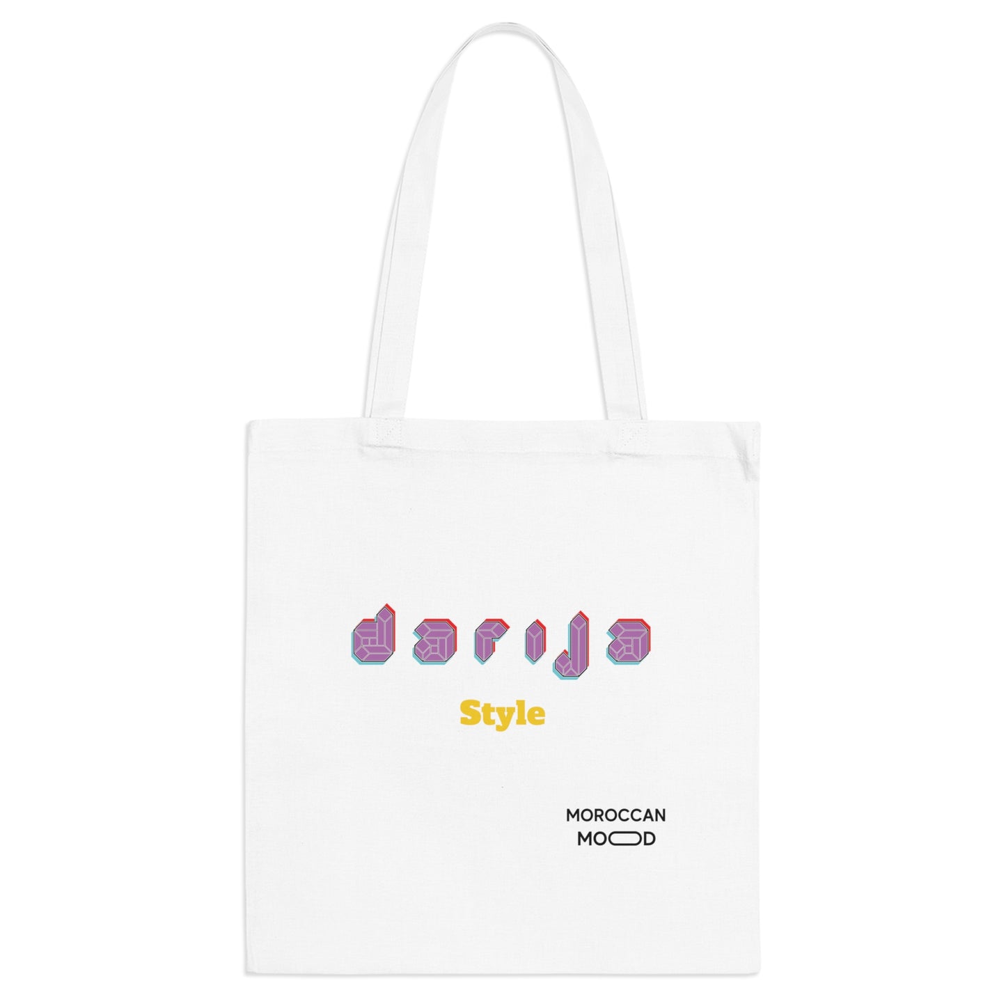 👜 Tote Bag en Coton Darija Style - Élégance & Praticité aux Couleurs du Maroc 🇲🇦