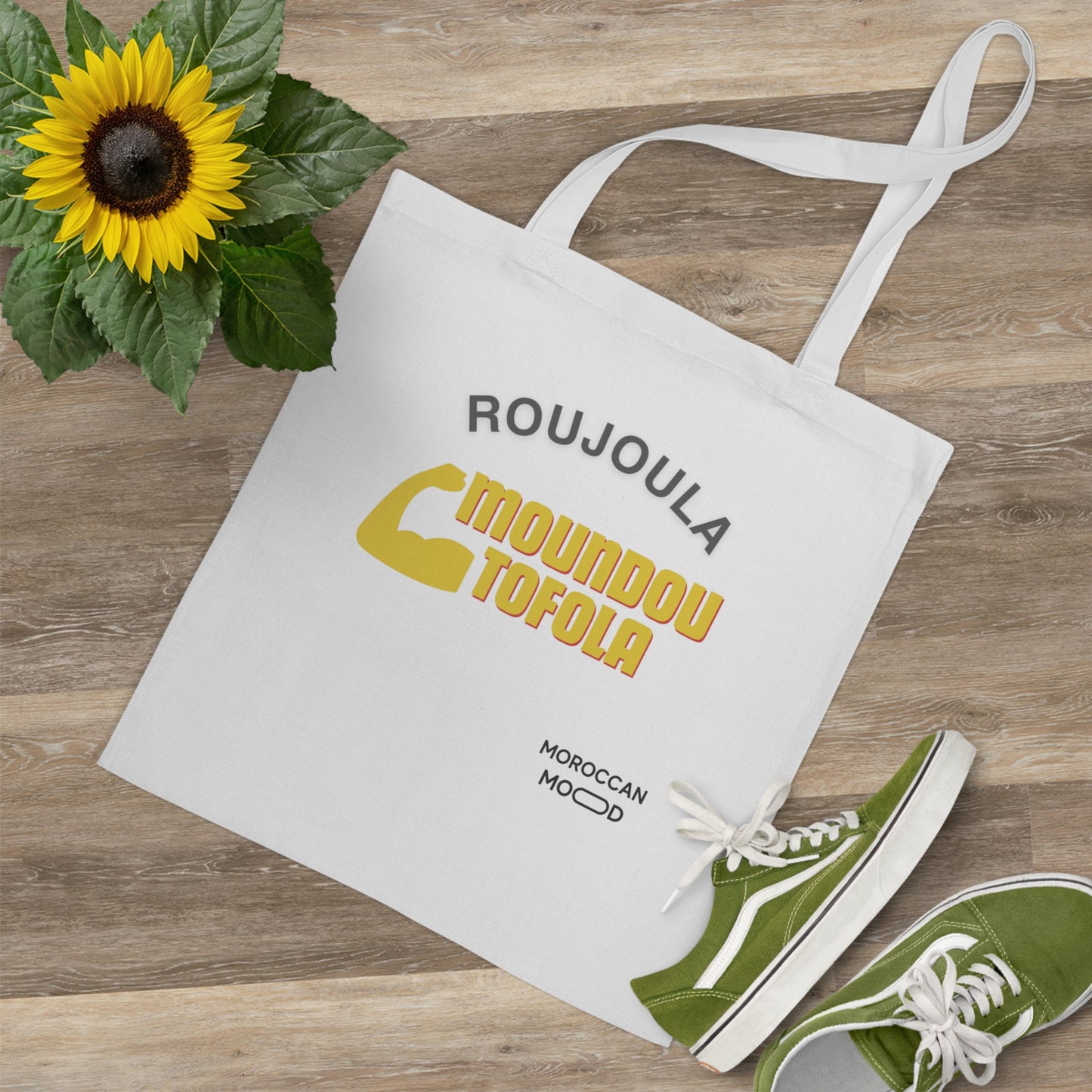 👜 Tote Bag en Coton Roujoula- Élégance & Praticité aux Couleurs du Maroc 🇲🇦