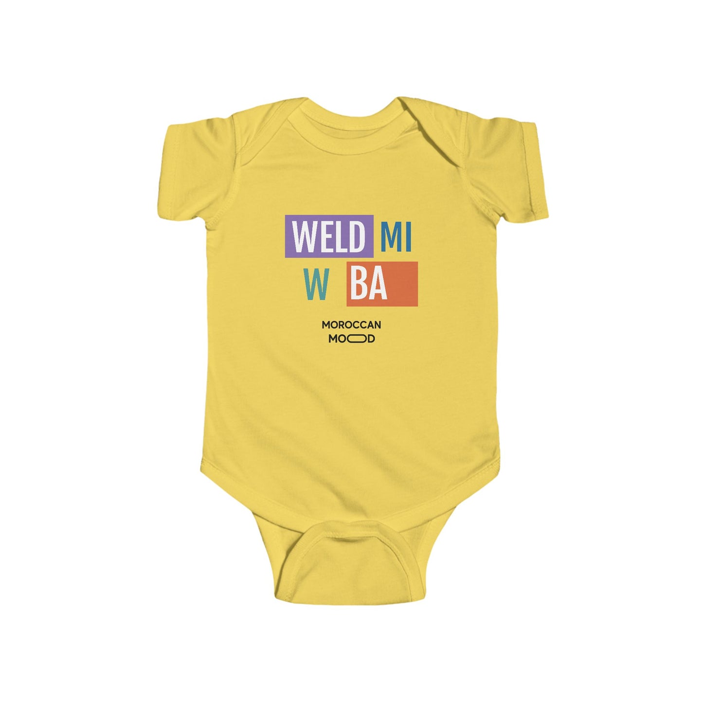 👶 Body Bébé Weld Mi w Ba Humour Marocain - Confort, Style et Bled Vibes