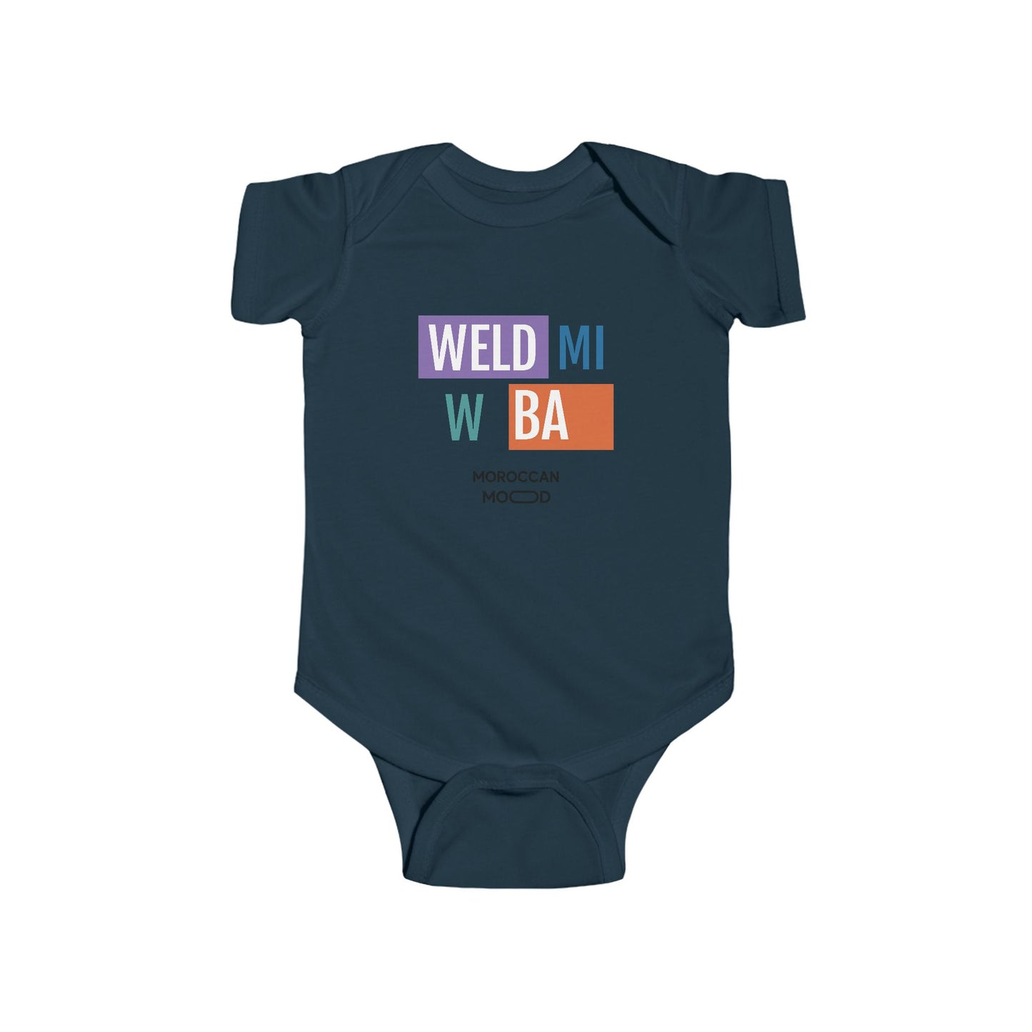 👶 Body Bébé Weld Mi w Ba Humour Marocain - Confort, Style et Bled Vibes